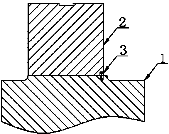 A red collar type turbine cylinder structure