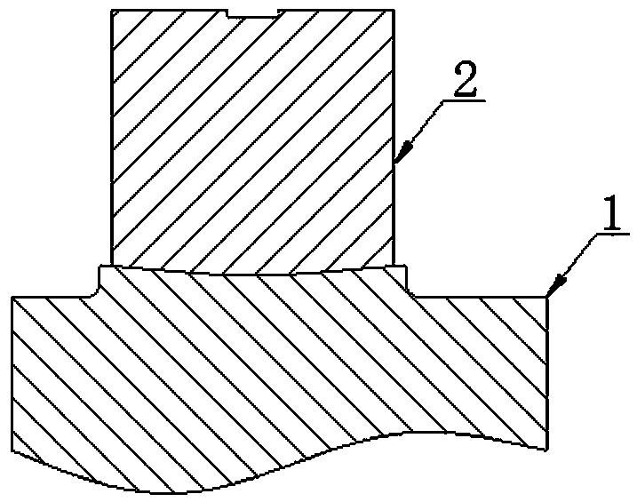 A red collar type turbine cylinder structure
