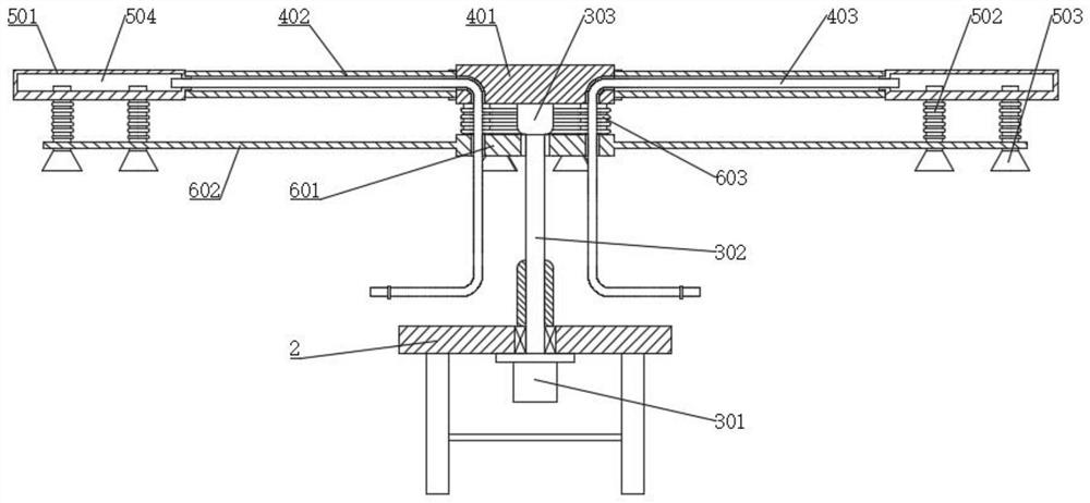 Stamping machine tool with feeding and discharging device