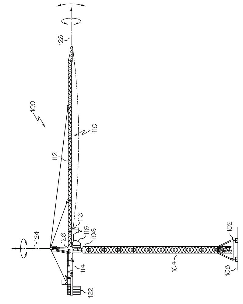 Crane jib attitude and heading reference system calibration and initialization