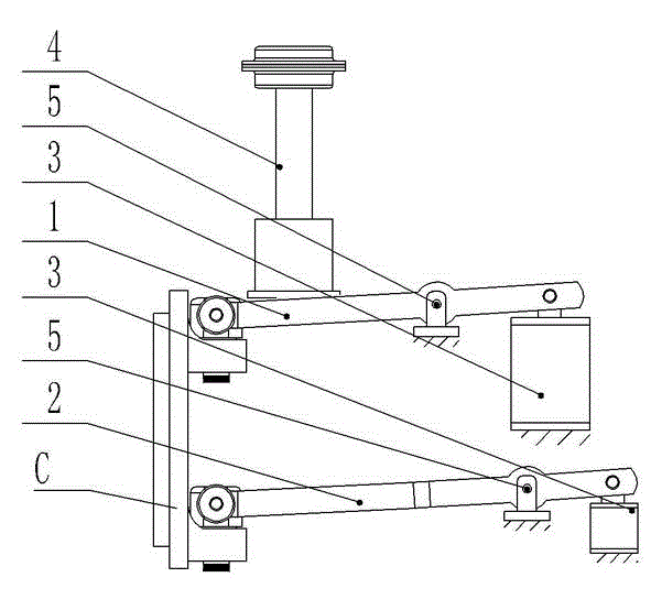 Output type multi-bearing-point independent suspension