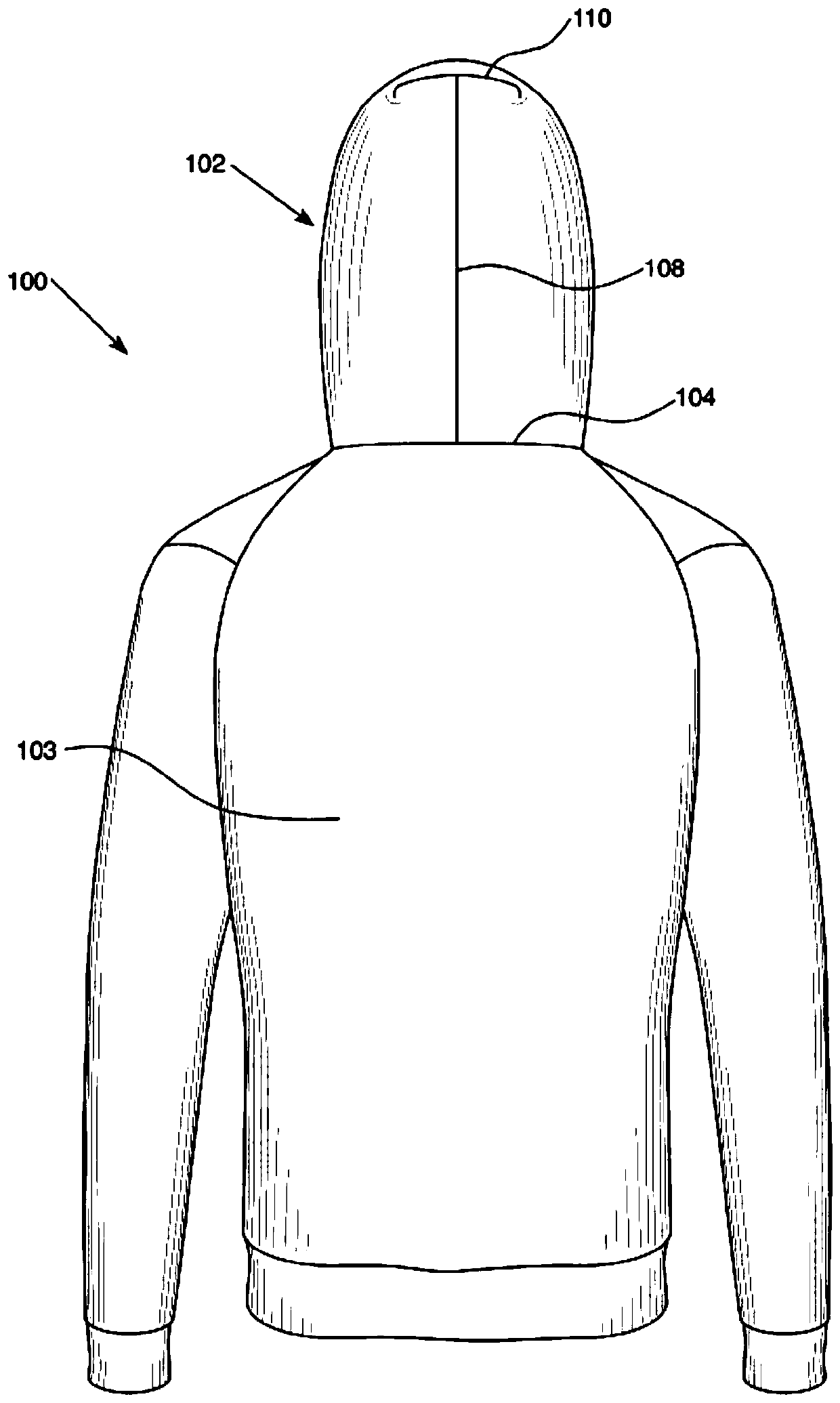 Hood for use in garment