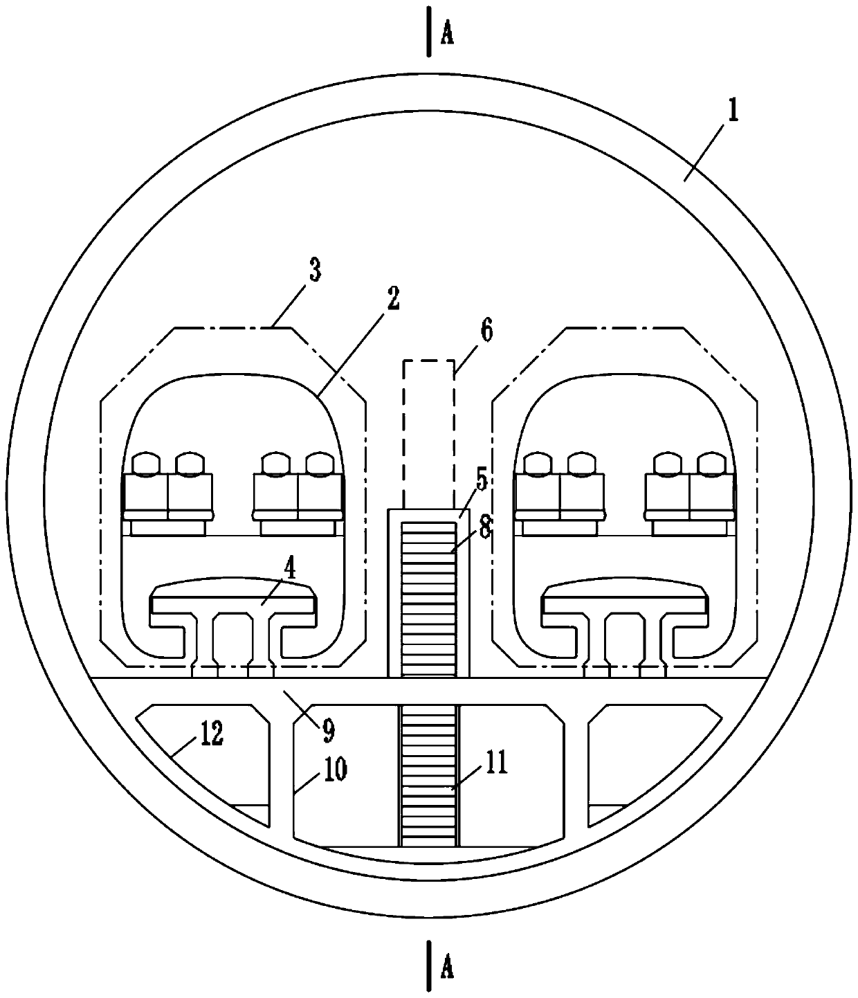 Internal structure of maglev vacuum pipeline