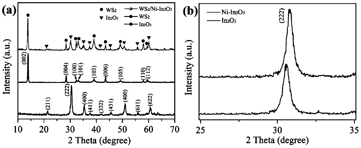 Tungsten disulfide formaldehyde gas-sensitive sensor preparation method and application thereof in vehicle microenvironment detection