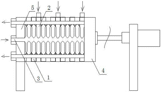 Plate-and-frame filter press in novel discharging manner