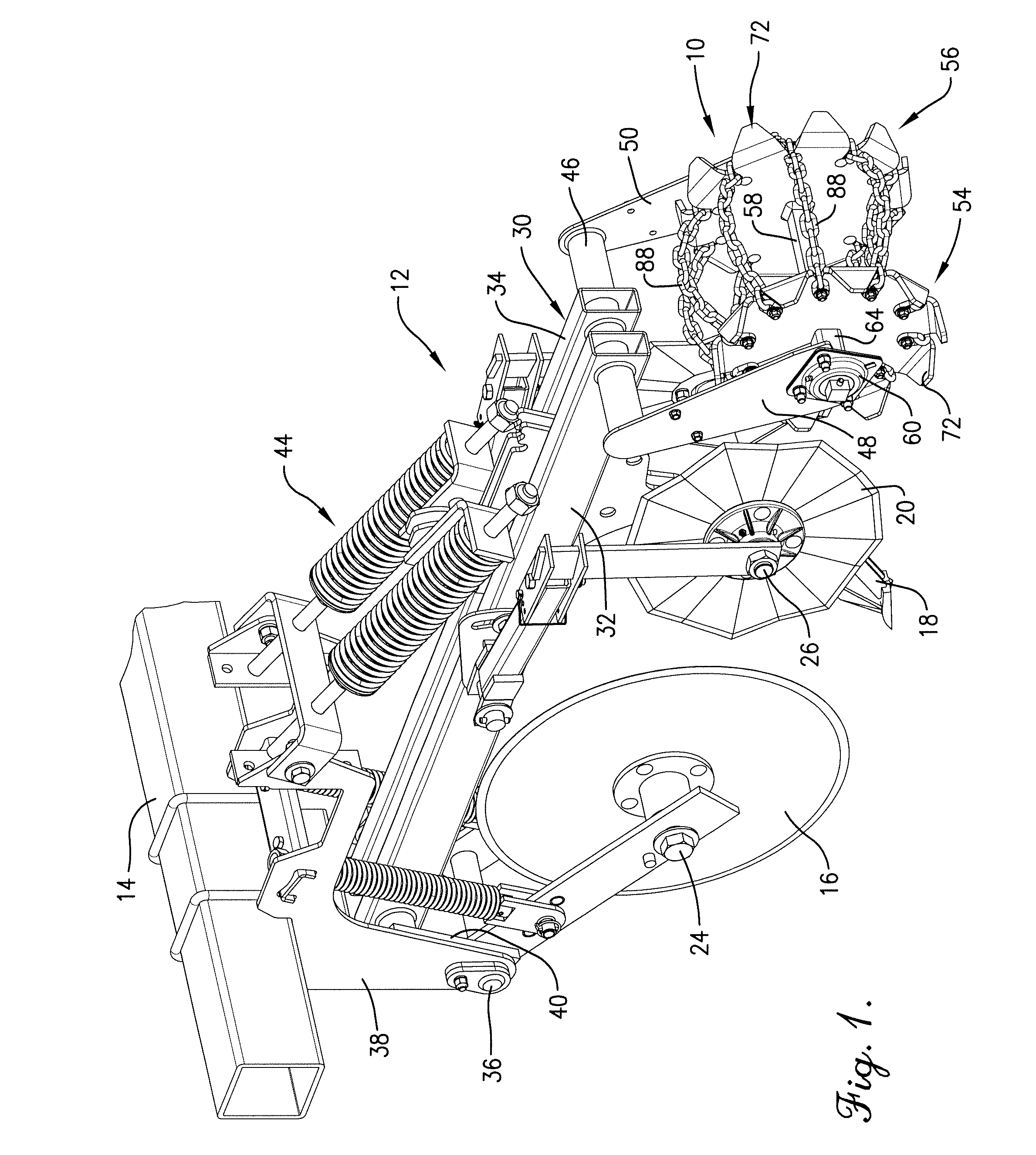 Chain Reel for Tillage Implement and Method