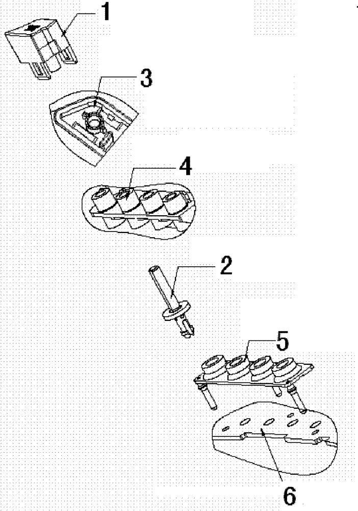 An automobile instrument key combination mechanism