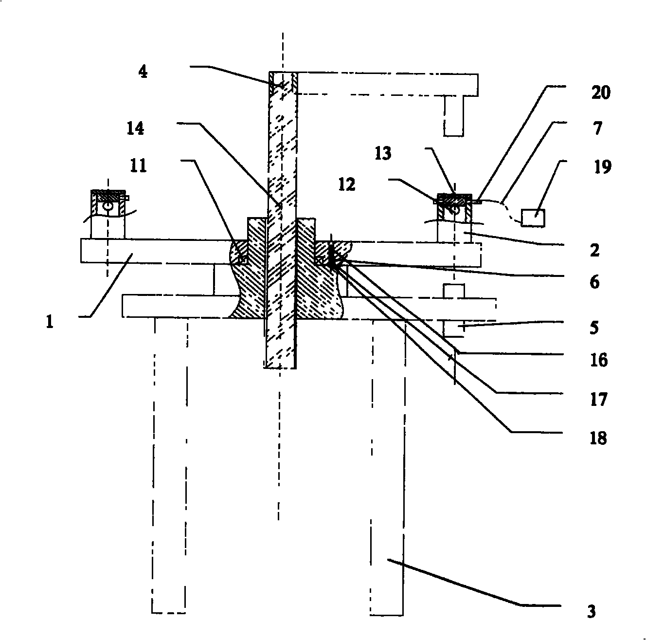 Measuring device for heat-barrier coating heat-shock resisting performance