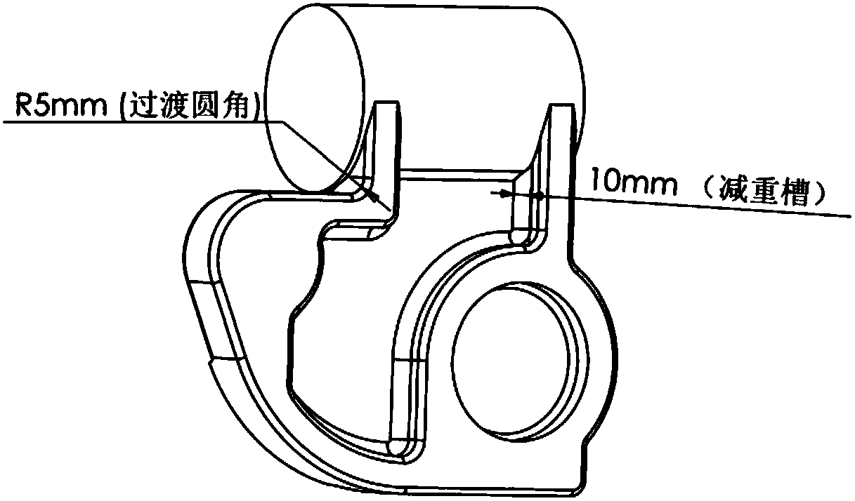 Design and machining method for aluminum alloy hanger forging for high-speed car sliding-plug door