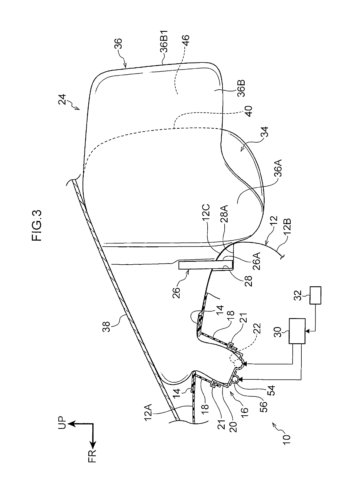 Airbag device for front passenger seat