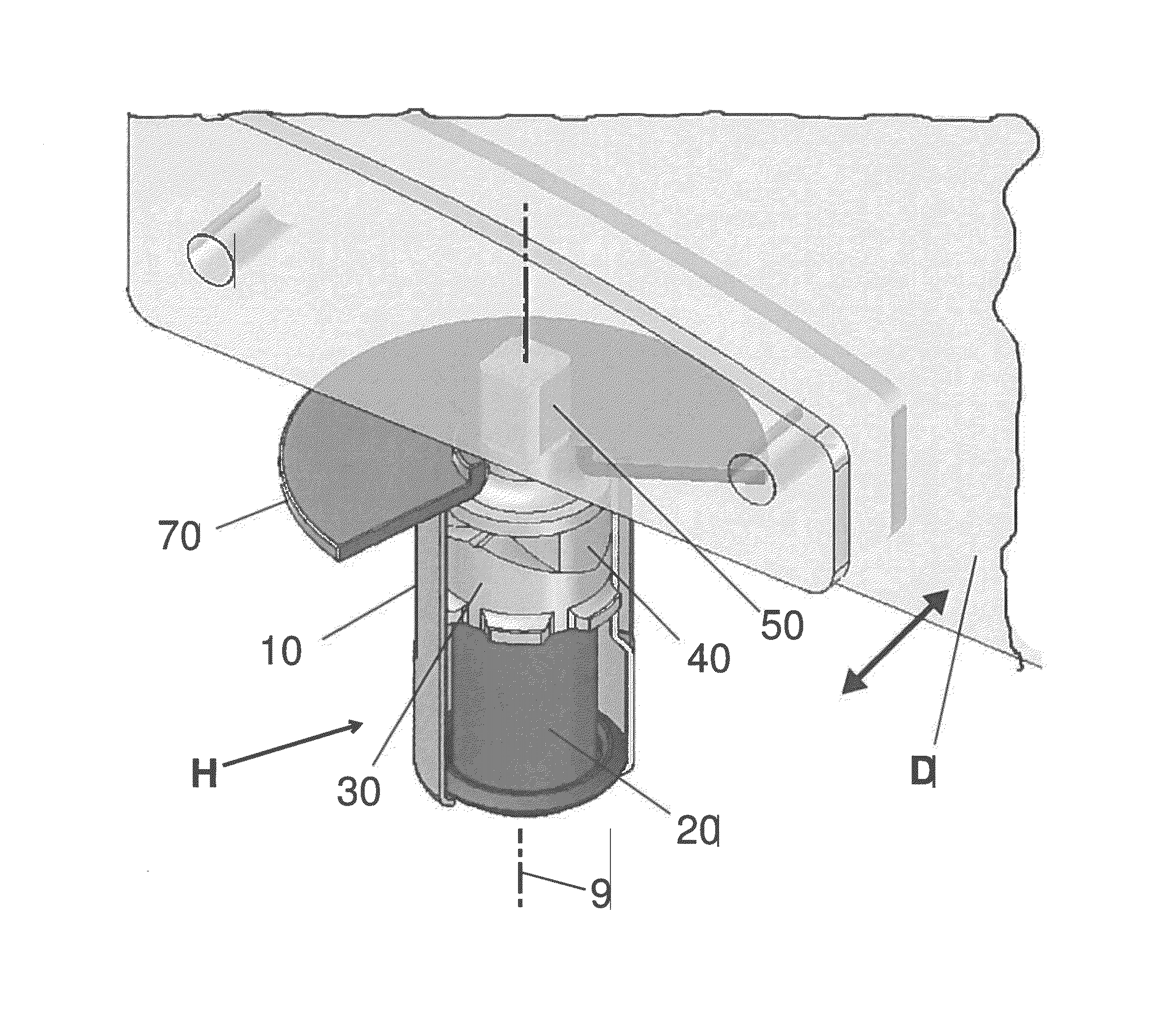 Spring-biased floor-mounted door hinge