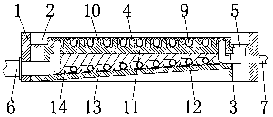 Domestic recovery device for thermal energy of shower wastewater