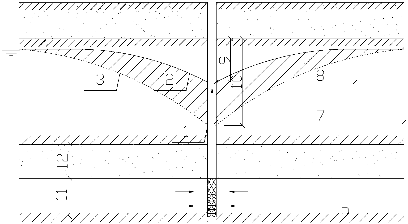 Method for calculating displacement and discharging time in dynamical precipitation process of pressure-load fully penetrating well or well group