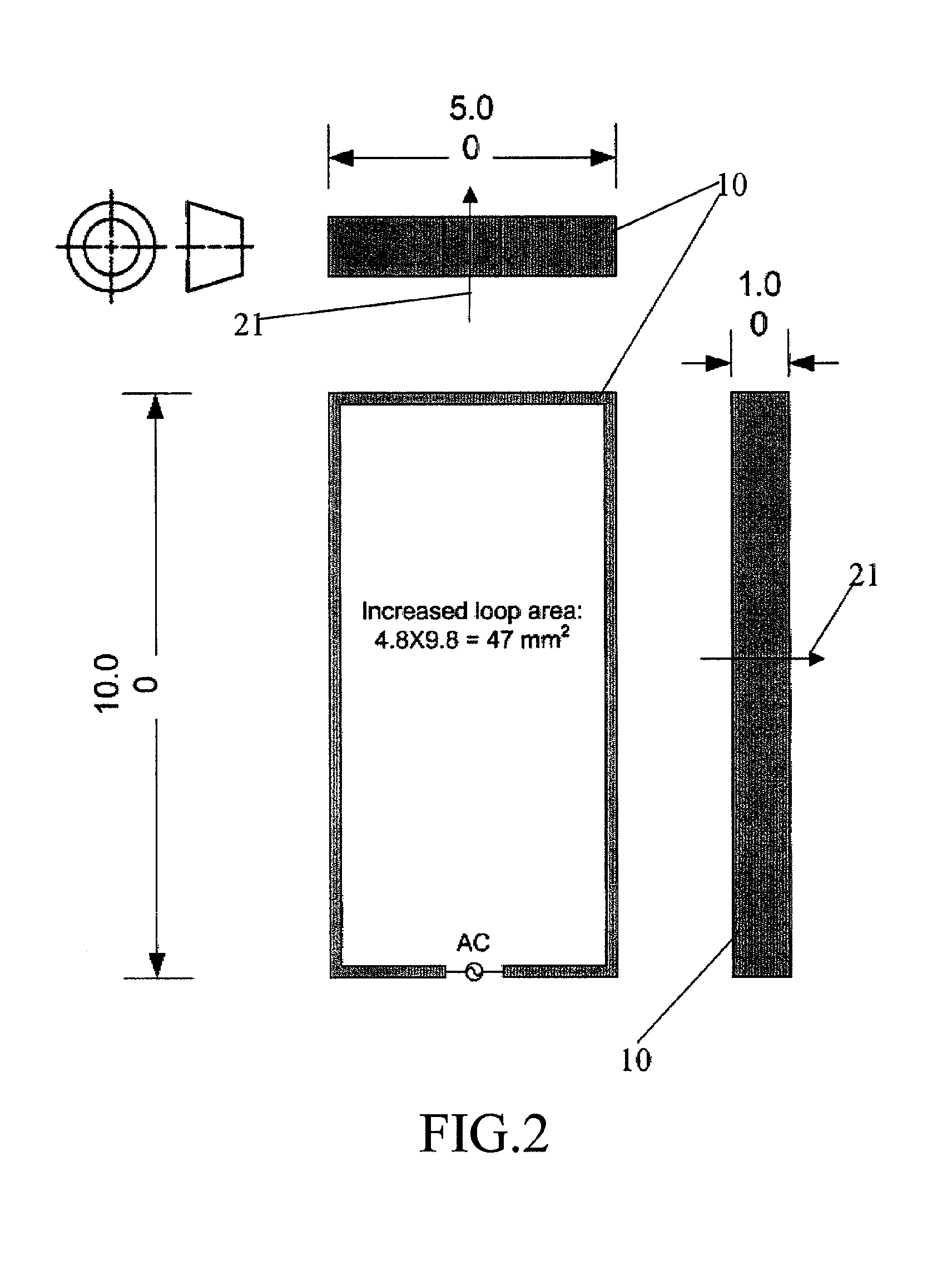 Loop antenna for in the ear audio device