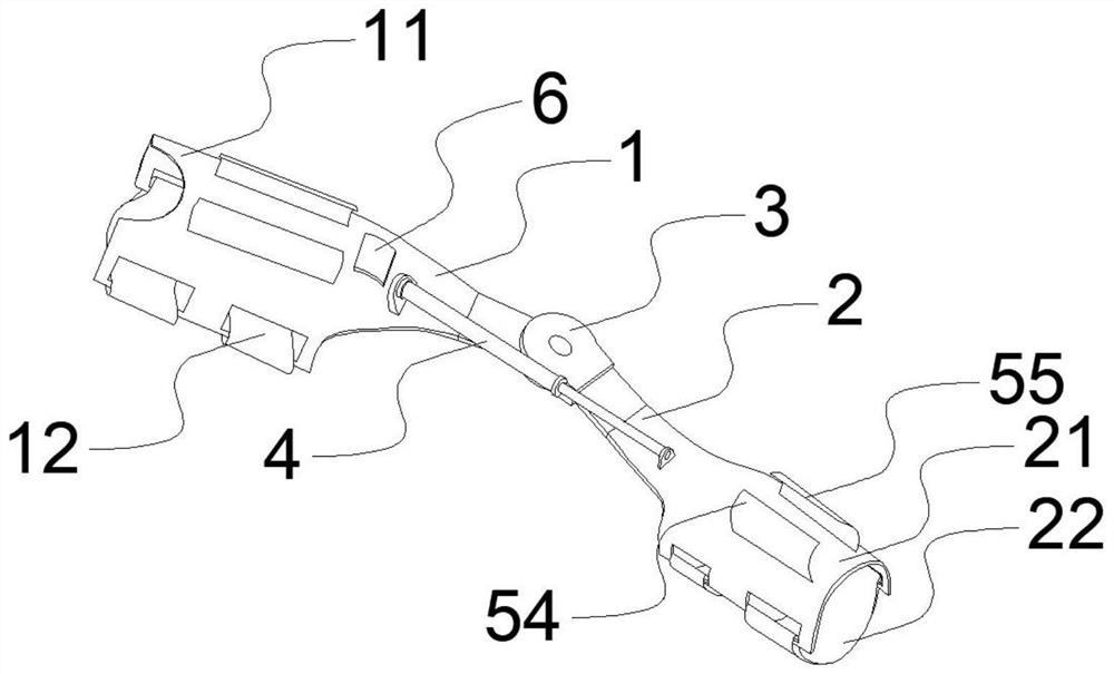 Identification circuit structure of passive joint training instrument