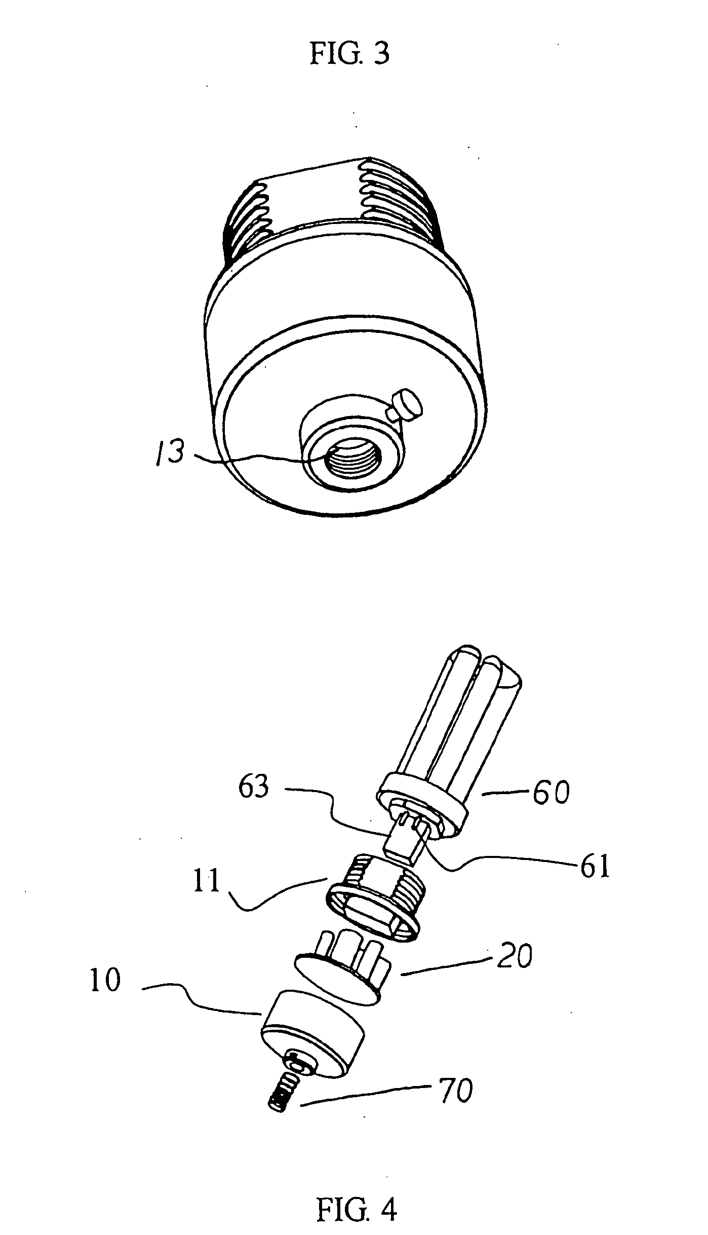 Lamp holder comprising lamp socket, ballast, and fastening mechanism, and lighting kit containing said lamp holder