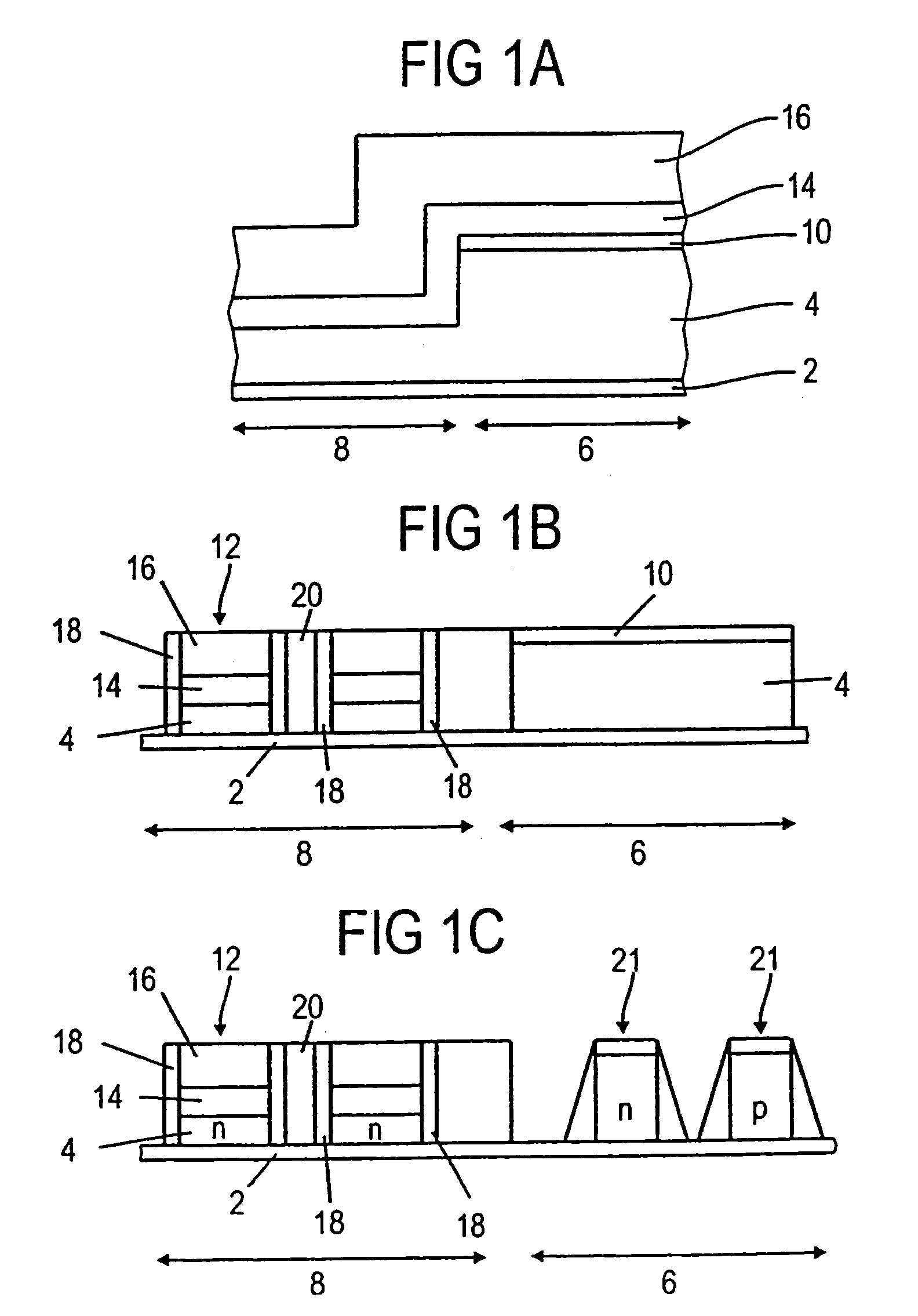 Method for fabricating a semiconductor product with a memory area and a logic area