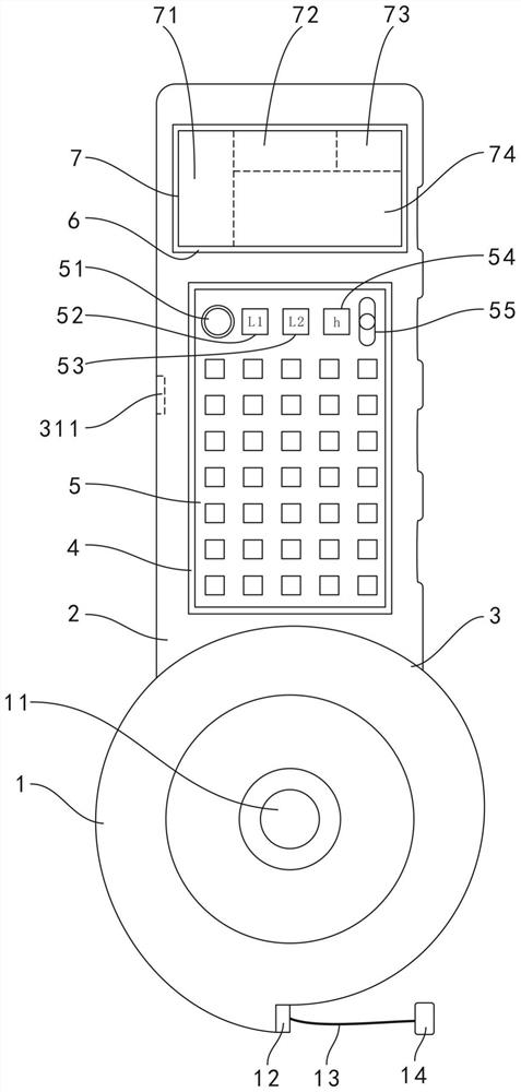 Portable limb edema volume electronic measuring ruler