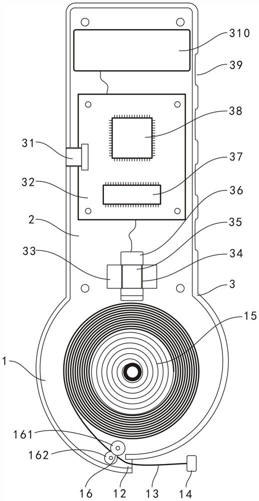 Portable limb edema volume electronic measuring ruler