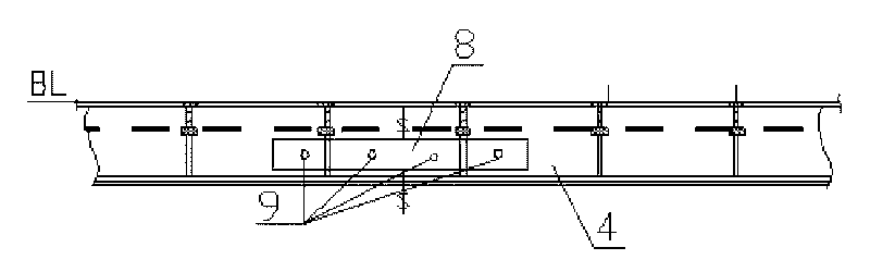 Ship multi-beam acoustic equipment mounting process