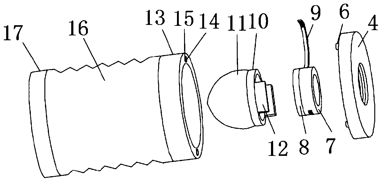 A kind of liquid storage bottle structure of sputum aspirator used in emergency room