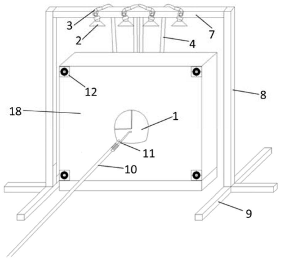 A non-contact tunnel excavation physical model and test method capable of simulating rainfall