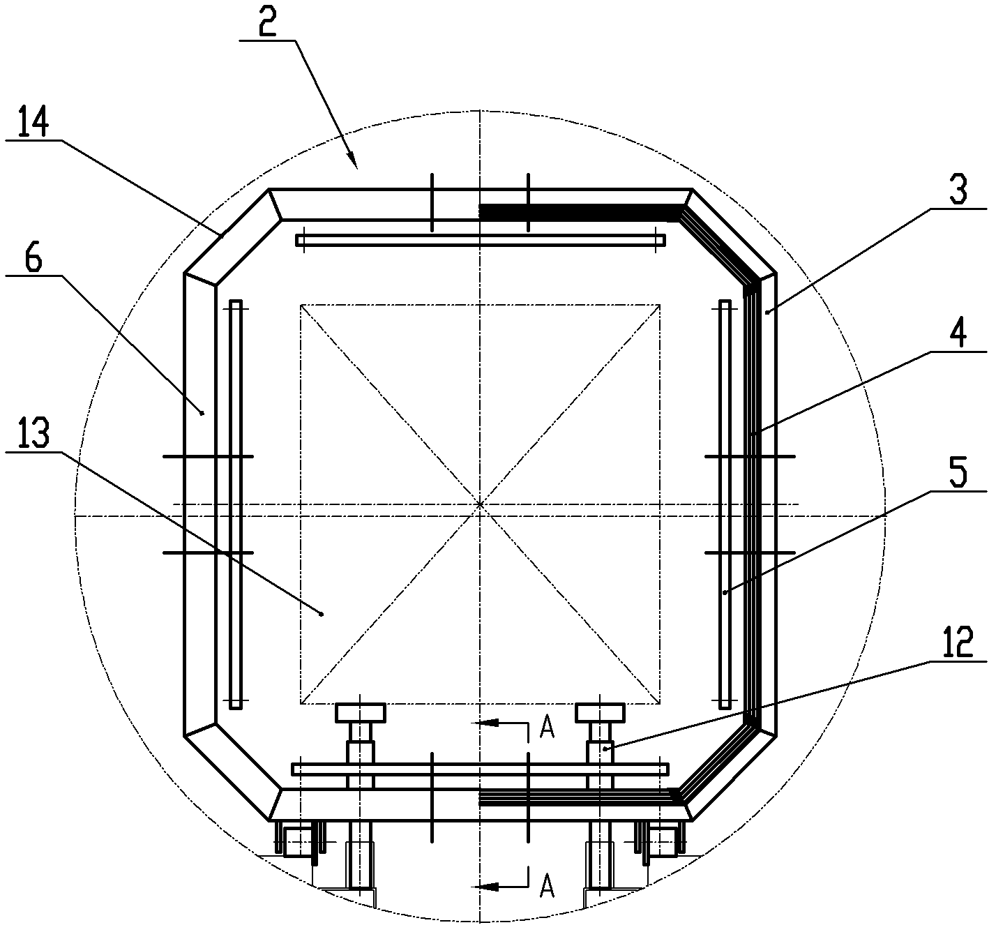 Vacuum brazing furnace heating chamber