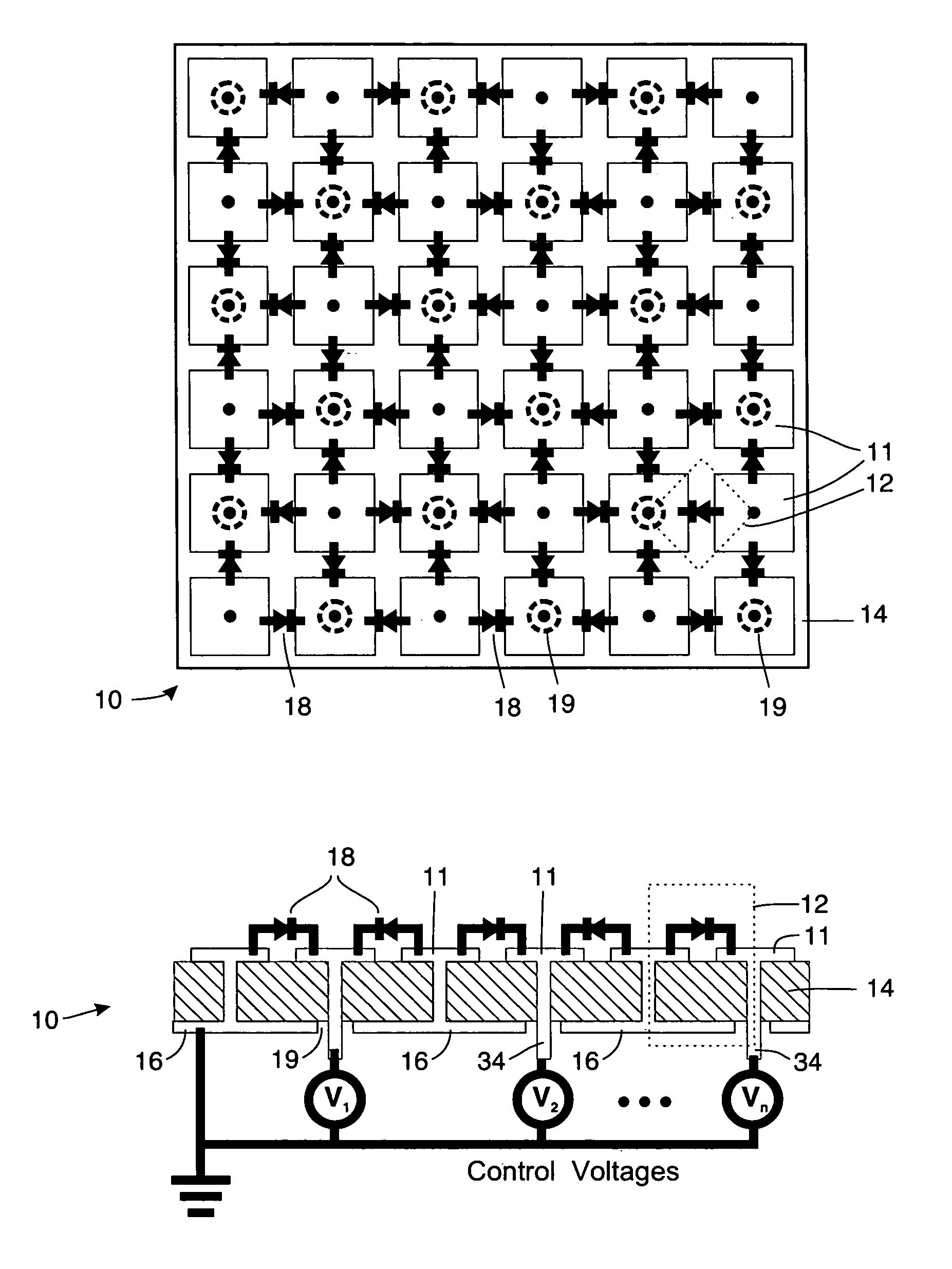 Adaptive beam forming antenna system using a tunable impedance surface