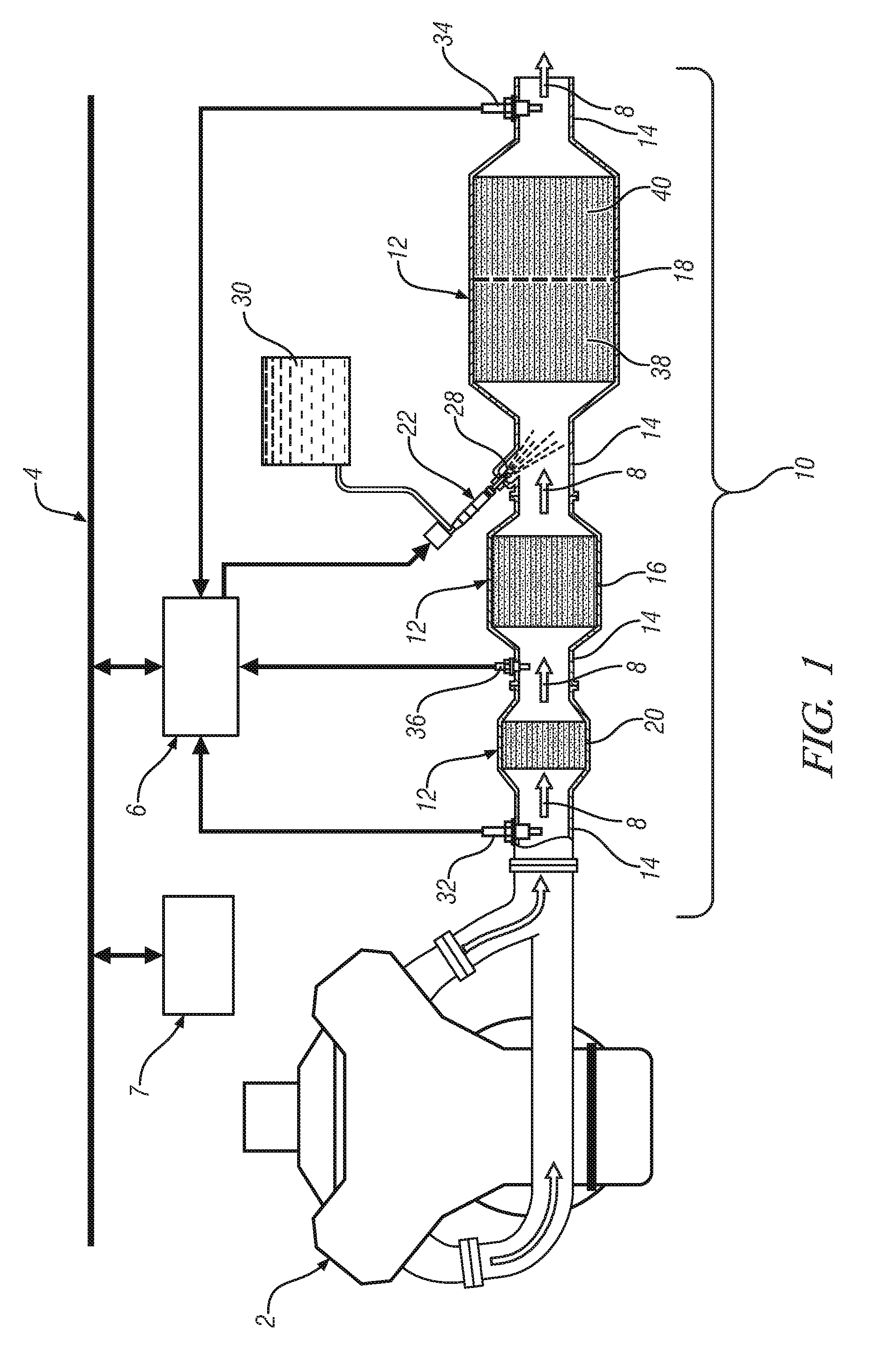 Exhaust Gas Treatment System Including an HC-SCR and Two-way Catalyst and Method of Using the Same