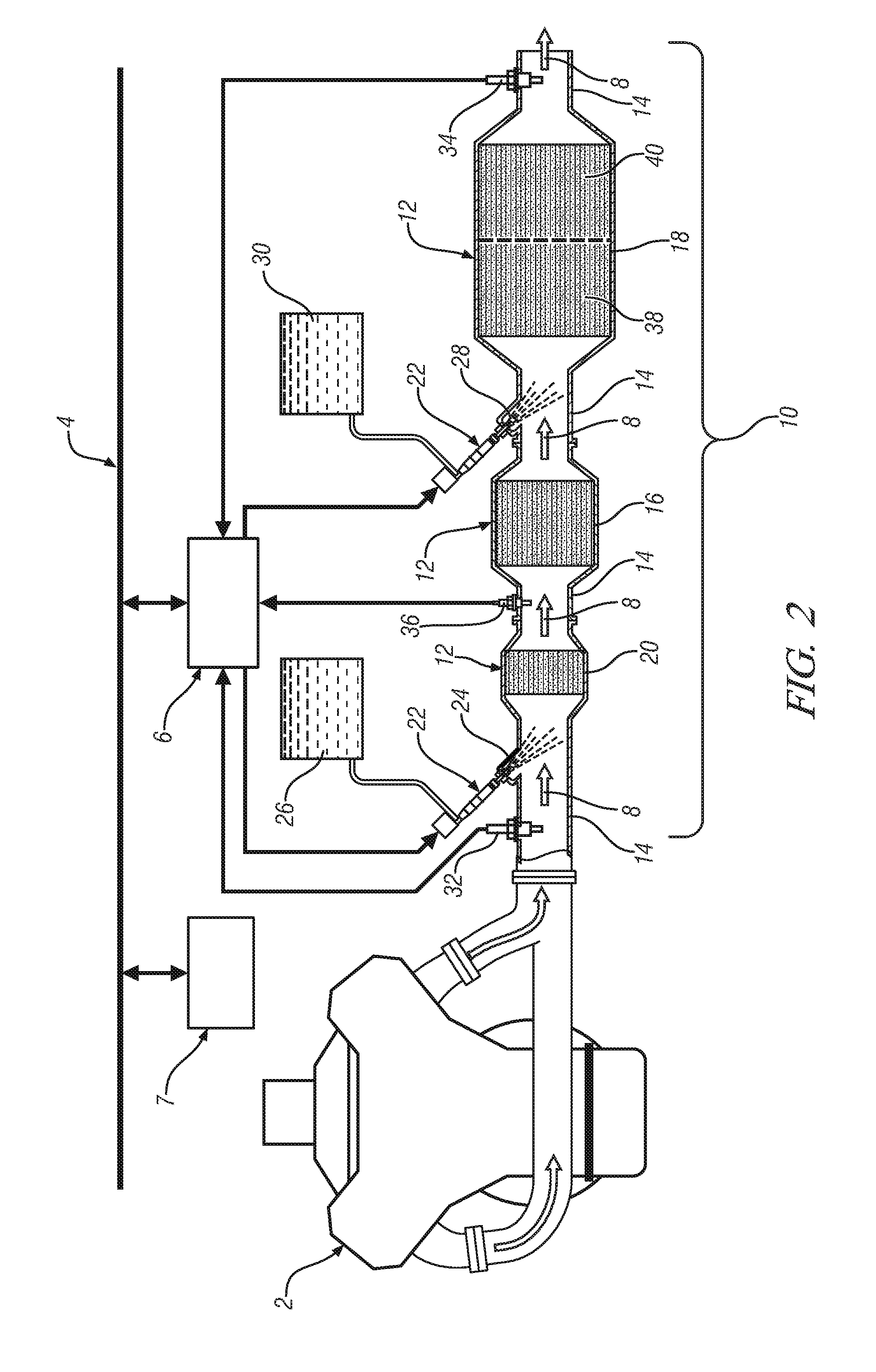 Exhaust Gas Treatment System Including an HC-SCR and Two-way Catalyst and Method of Using the Same