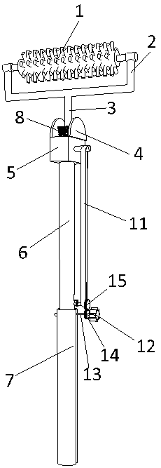 An adjustable brushing tool