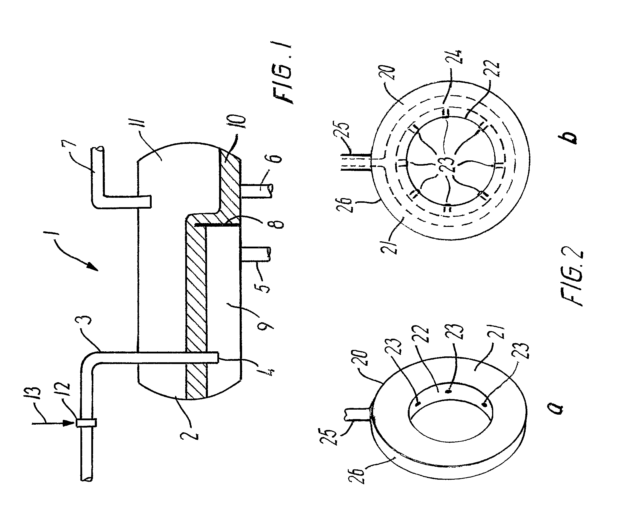 Gravity separator, and a method for separating a mixture containing water, oil, and gas