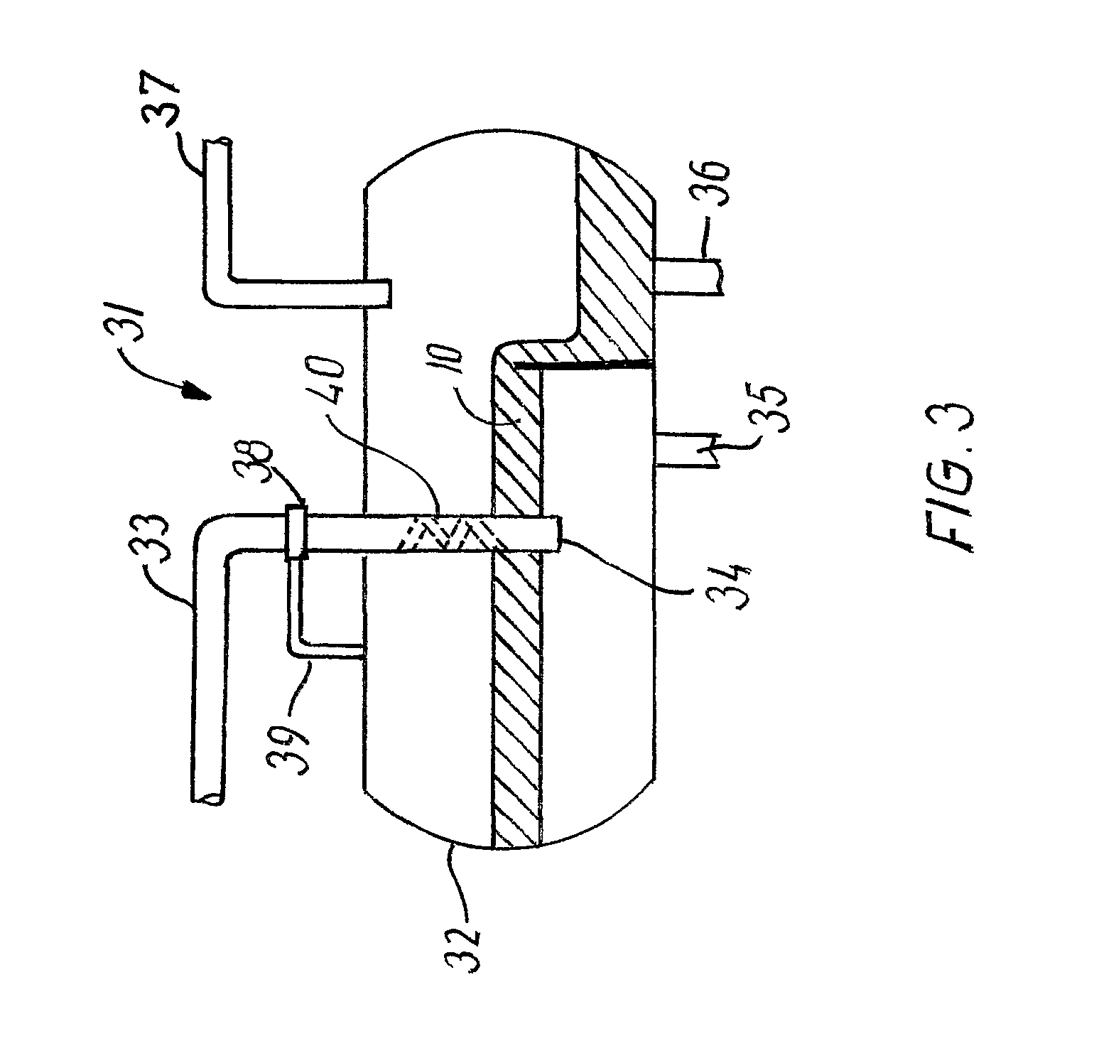Gravity separator, and a method for separating a mixture containing water, oil, and gas