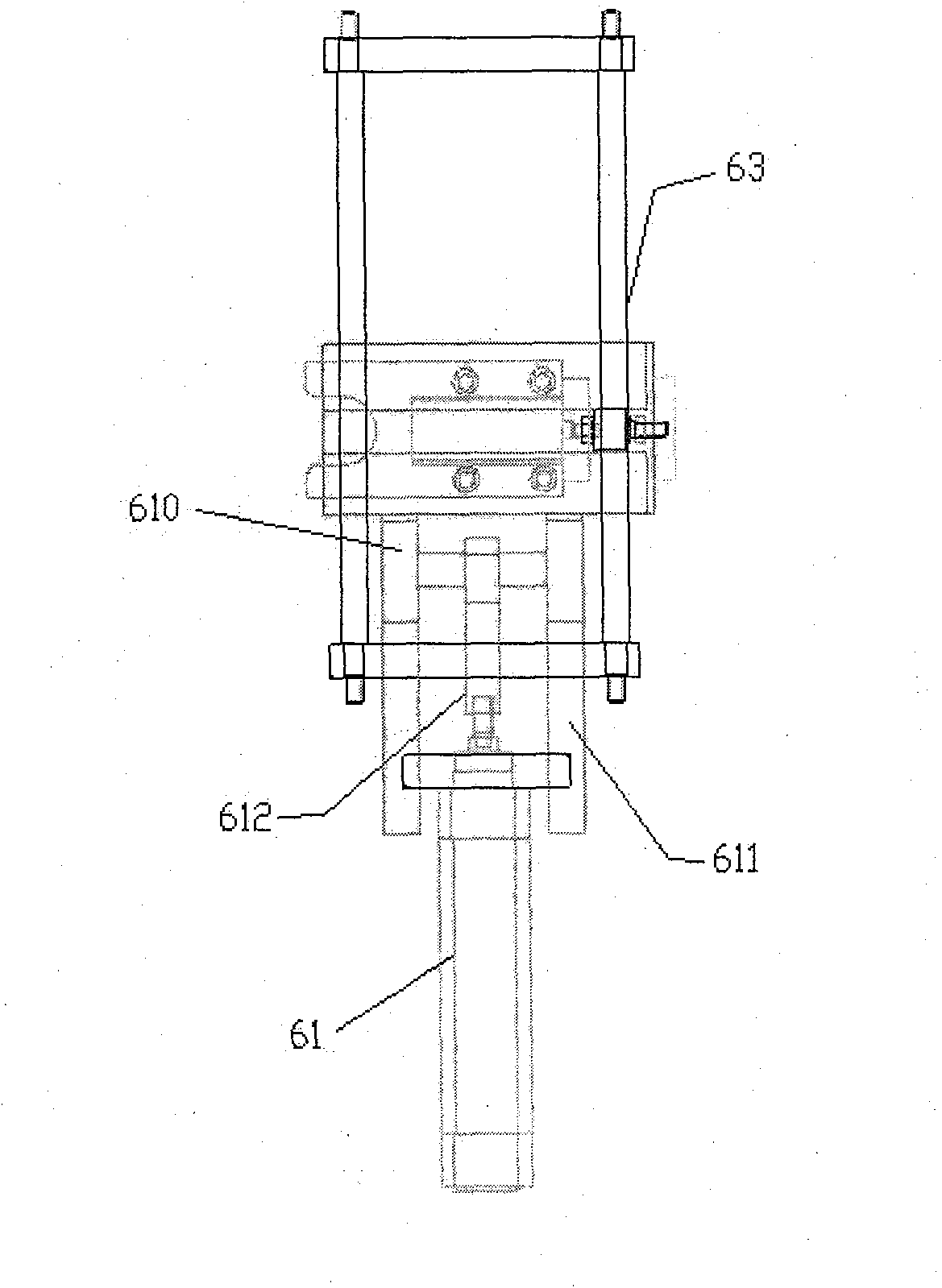 Transmission mechanism of plastic bottle blowing machine