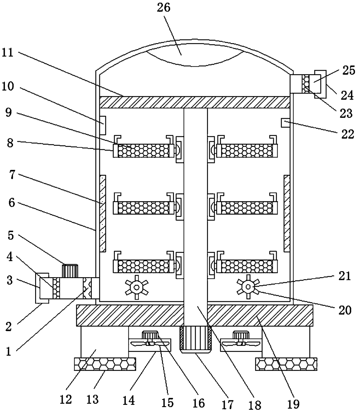 Novel material storage device with moisture-proof and dehumidification functions and used for engineering