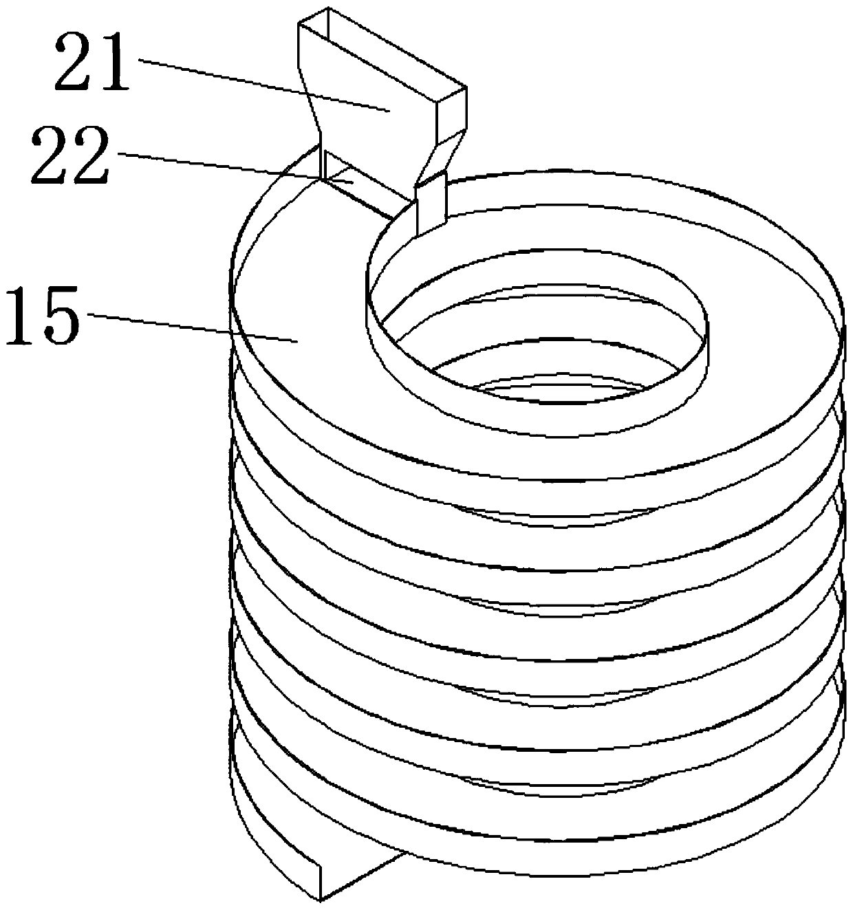 Agricultural cereal spiral falling and drying device