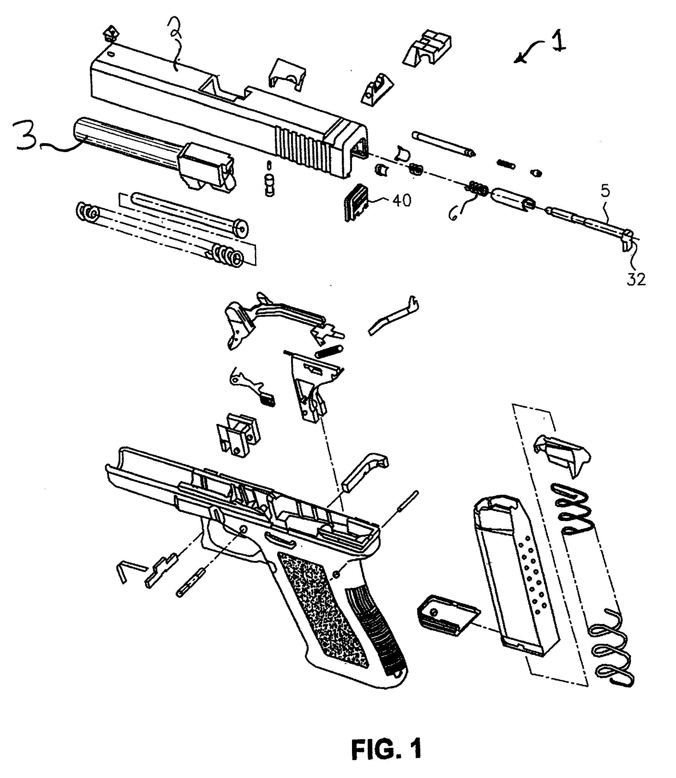 Integrated manual safety device for hammerless semiautomatic pistols