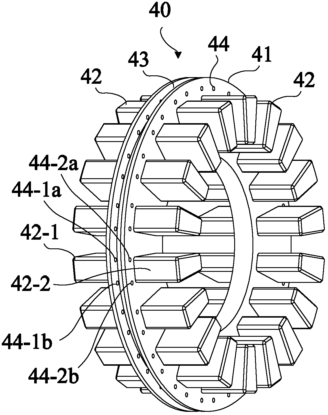 Stator for axial clearance type motor and axial clearance type motor