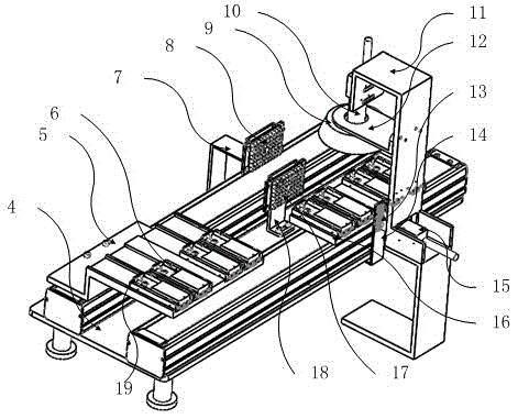 Linear reciprocating-type magnetic tile shape measurement device