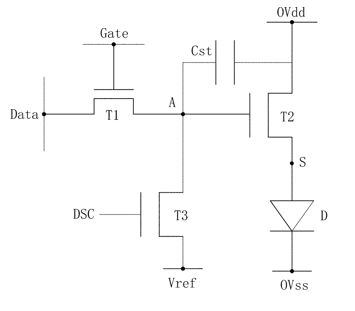 Digital driving method of OLED display device