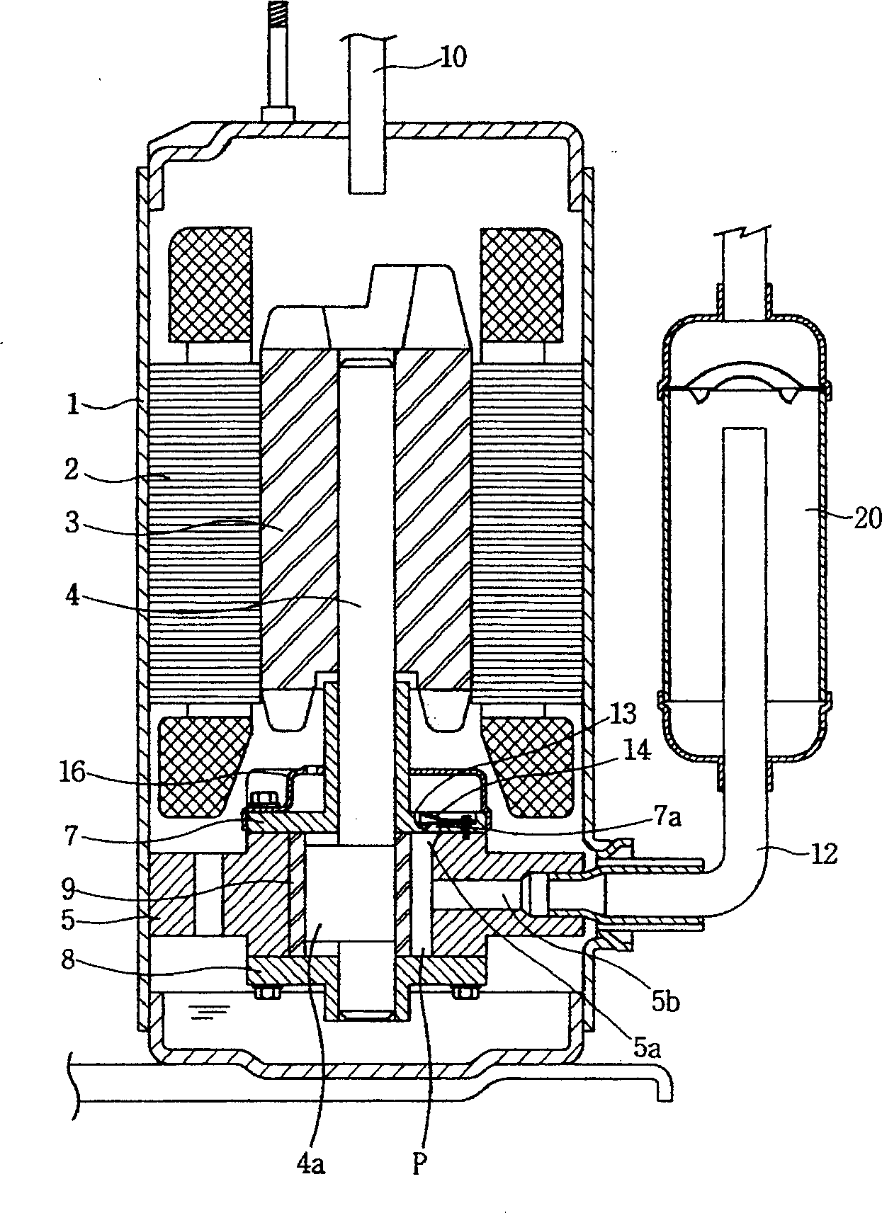 Structure for lowering load of rotary compressor