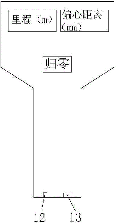 Crane beam track eccentricity measurement device and method