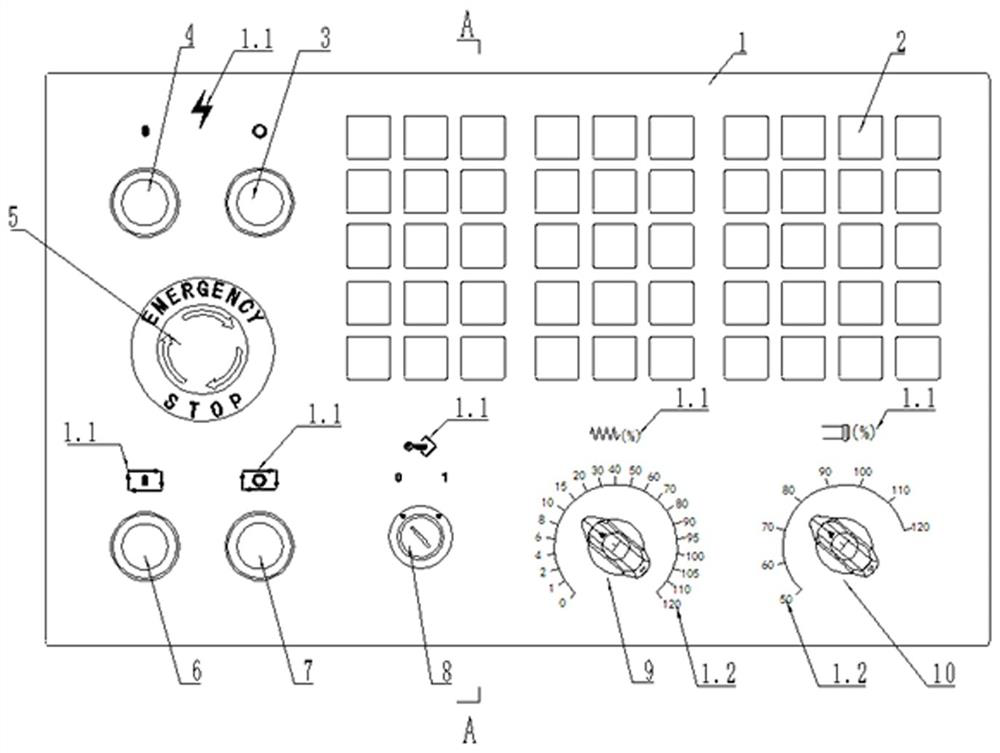 Oxidation sand blasting aluminum alloy machine tool operation panel