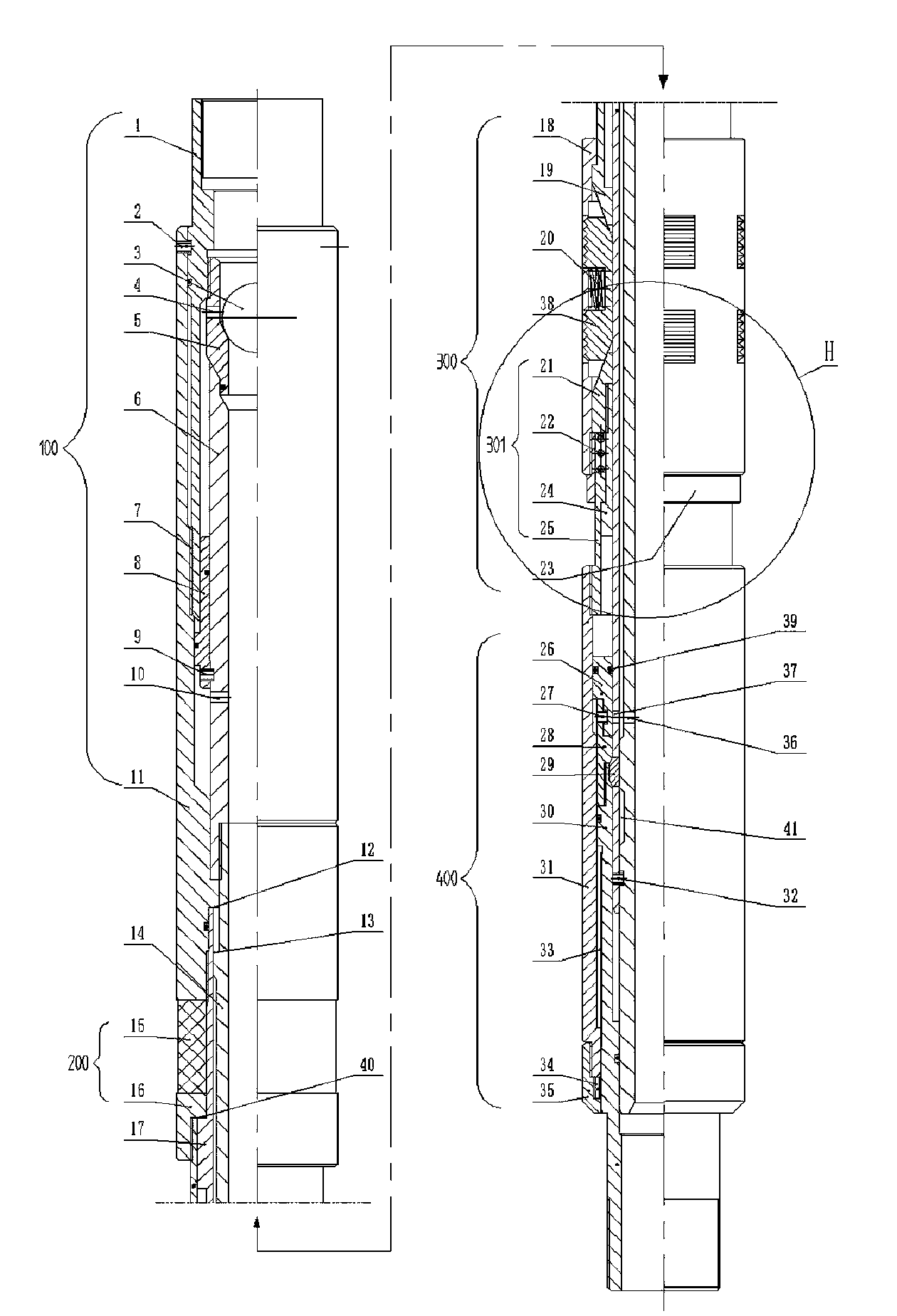 Hydraulic packer and mounting method thereof