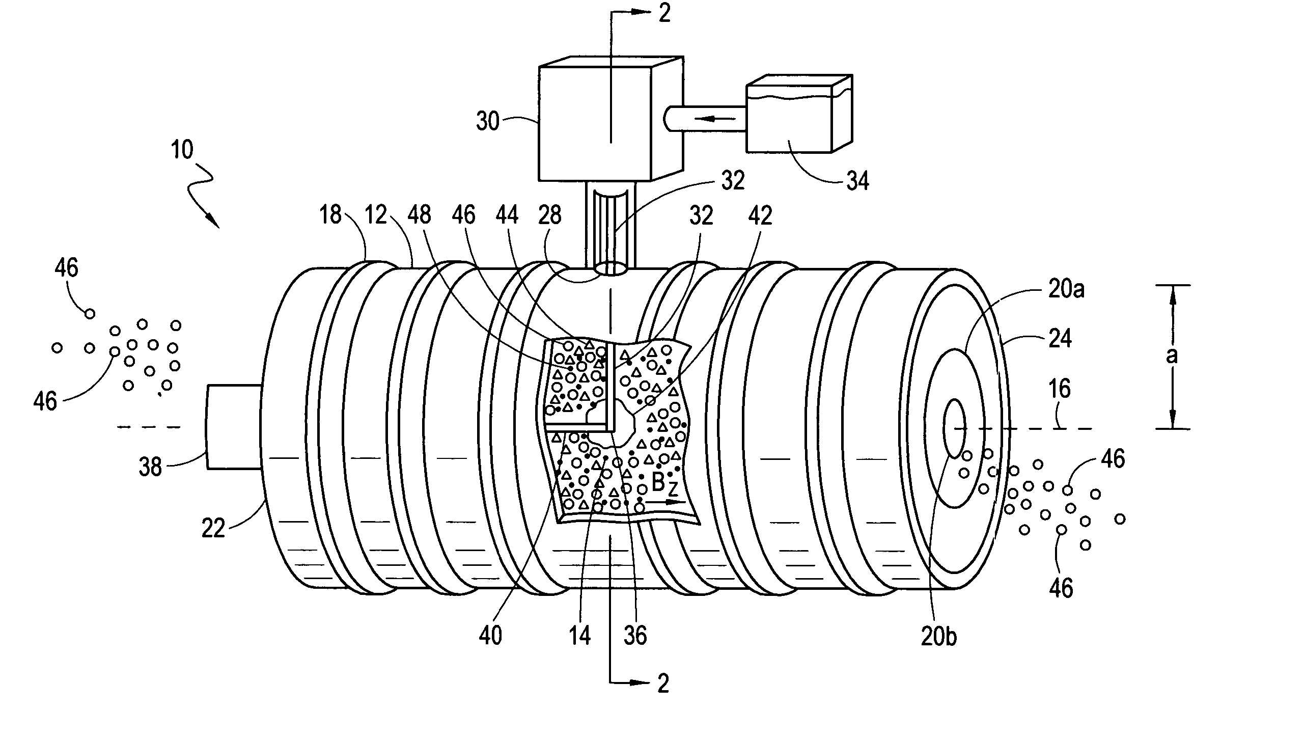 Injector for plasma mass filter