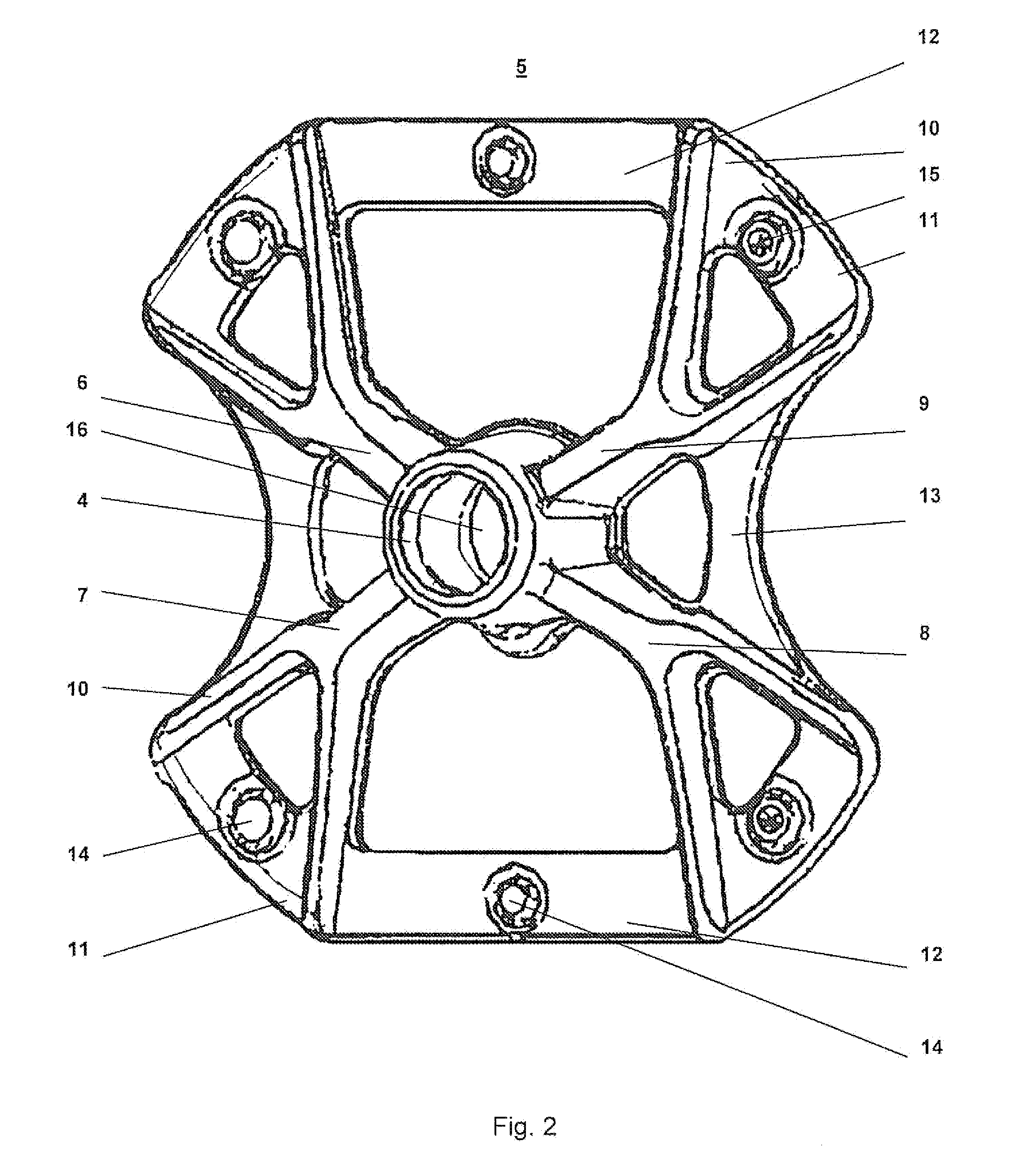 Aggregate for a washing machine with a plastic sudsing container