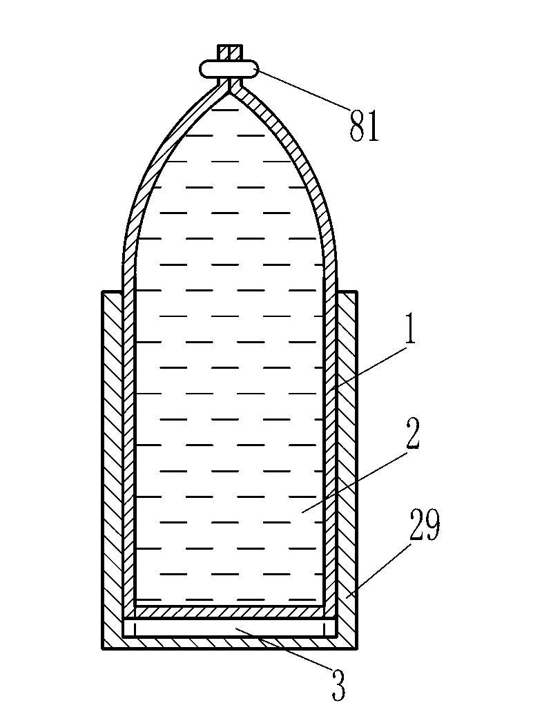 Liquid projection bomb, projecting device and delivery method thereof