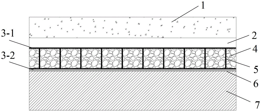 Structure for repairing urban bituminous pavements and construction method thereof