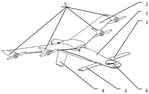 A fixed-wing long-endurance aircraft with vertical take-off and landing