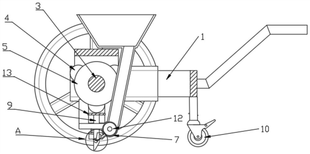 Agricultural seeding device